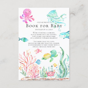 Under Sea Baby Shower Bok för Baby Card Tilläggskort