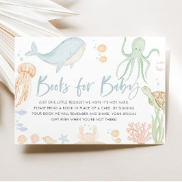 Under Sea Baby Shower Bokar för Baby Card Inbjudningar