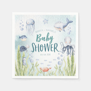 Under Sea Baby Shower Cocktail Napkin Pappersservett