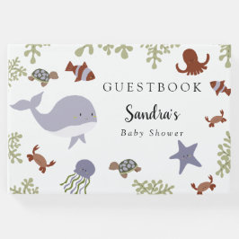 Under Sea Baby Shower Cute-Anpassningsbarna Gästböcker