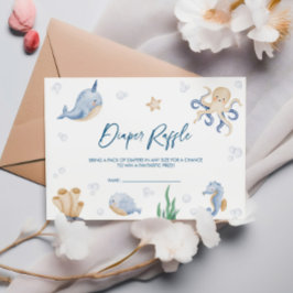 Under Sea Baby Shower Diaper Raffle Tilläggskort