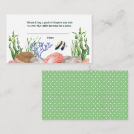 Under Sea Baby Shower Diaper Raffle Tilläggskort