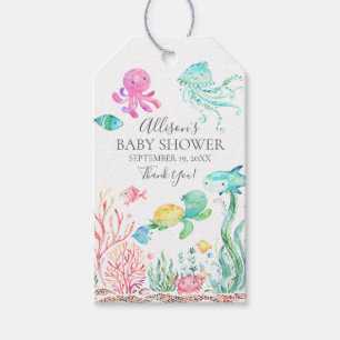 Under Sea Baby Shower Favor Gift-Märkrn för babyfa Presentetikett