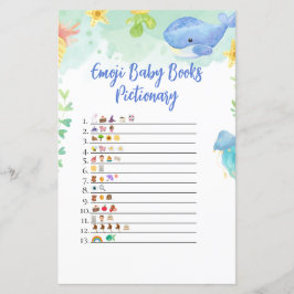 Under Sea Baby Shower Game Emoji Pictionary