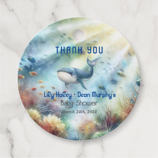 Under Sea Baby Shower Gåvor Etiketter