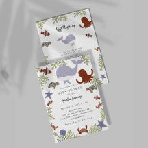 Under Sea Baby Shower Gift Registry QR-kod