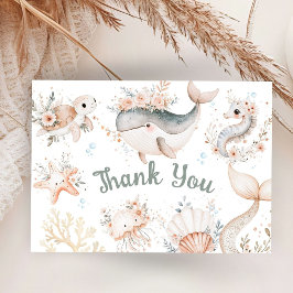 Under Sea Baby Shower Girl Flat Tack Tilläggskort