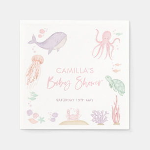 Under Sea Baby Shower Girl Pappersservett