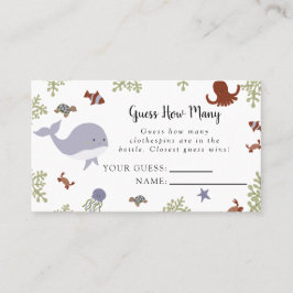 Under Sea Baby Shower gissar du hur många spelkort Placeringskort