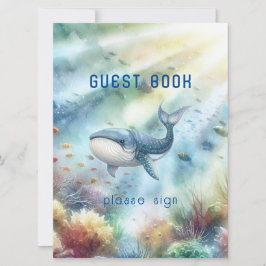 Under Sea Baby Shower Guest Bok-skylten