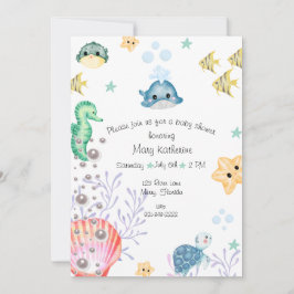 Under Sea Baby Shower Inbjudningar