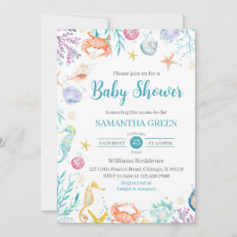 Under Sea Baby Shower Inbjudningar