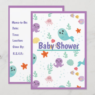 Under Sea Baby Shower Inbjudningar