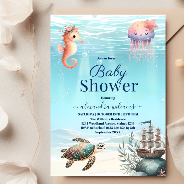 Under Sea Baby Shower Inbjudningar (Skapare uppladdad)