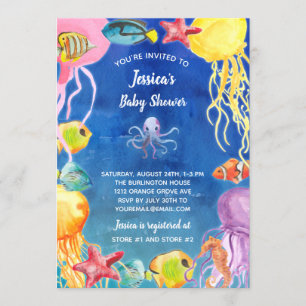 Under Sea Baby Shower Inbjudningar