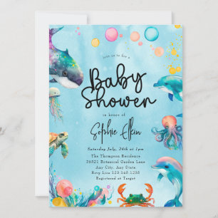 Under Sea Baby Shower Inbjudningar