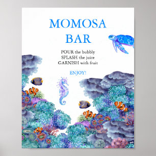 Under Sea Baby Shower Momosa pub Poster