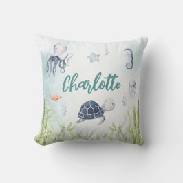 Under Sea Baby Shower Nursery Pillow Kudde