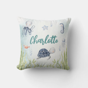 Under Sea Baby Shower Nursery Pillow Kudde