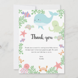 Under Sea Baby Shower - tack för Kawaii Pastel