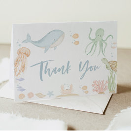 Under Sea Baby Shower tackade du ditt kort, vikt Kort