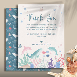 Under Sea Baby Shower tackkort Inbjudningar