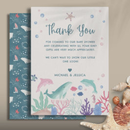 Under Sea Baby Shower tackkort Inbjudningar