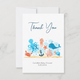 Under Sea Baby Shower tackkort Tack Kort