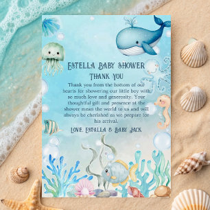 Under Sea Baby Shower tackkort Tack Kort