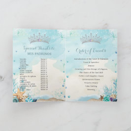 Under Sea Beach Quinceañera XV Ordning över händel Program