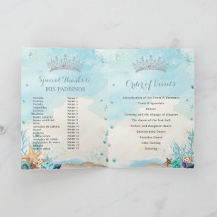 Under Sea Beach Quinceañera XV Ordning över händel Program
