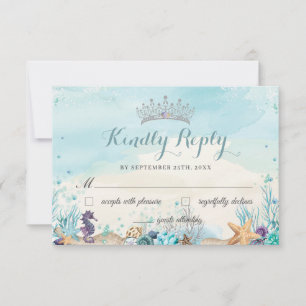Under Sea Beach Sweet 16 Quinceañera Reply OSA Kort