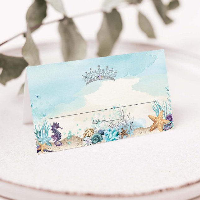 Under Sea Beach Sweet 16 Quinceañera XV Placeringskort (Skapare uppladdad)