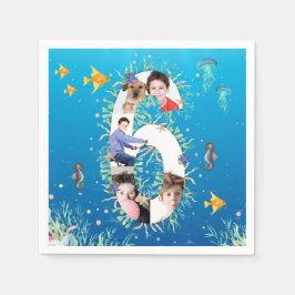 Under Sea Big 6e Birthday Photo Collage Pappersservett