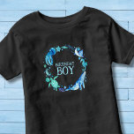 Under Sea Birthday Boy Watercolor Ocean Animal T Shirt<br><div class="desc">En design för en undervattenspojke under firande för din födelsedagspojke med handmålade vattenfärgade havslevande varelser som val,  sköldpaddor,  maneter och havshästar! Se hela matchande party-samling.</div>