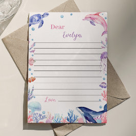 Under Sea Birthday Time Capsule Message Card Tack Kort
