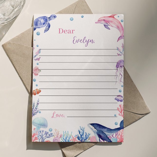 Under Sea Birthday Time Capsule Message Card Tack Kort (Skapare uppladdad)