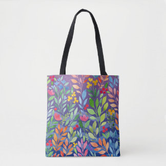 Under Sea Blommigt Watercolor Lila Tygkasse