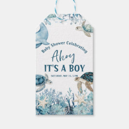 Under Sea Blue Ahoy är det en pojkvän-babyskor Presentetikett