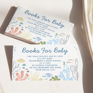 Under Sea Bokar for Baby Baby Shower Tilläggskort