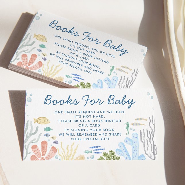 Under Sea Bokar for Baby Baby Shower Tilläggskort (Skapare uppladdad)
