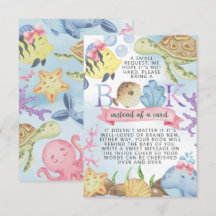 Under Sea Bokar for Baby Request Card Insert