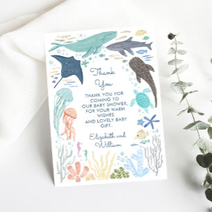 Under Sea Boy Baby Shower Tack Kort