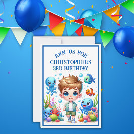 Under Sea Boy Birthday | Inbjudningar