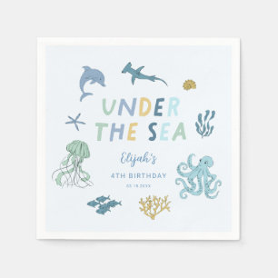 Under Sea Boy-Födelsedagsfesten Pappersservett