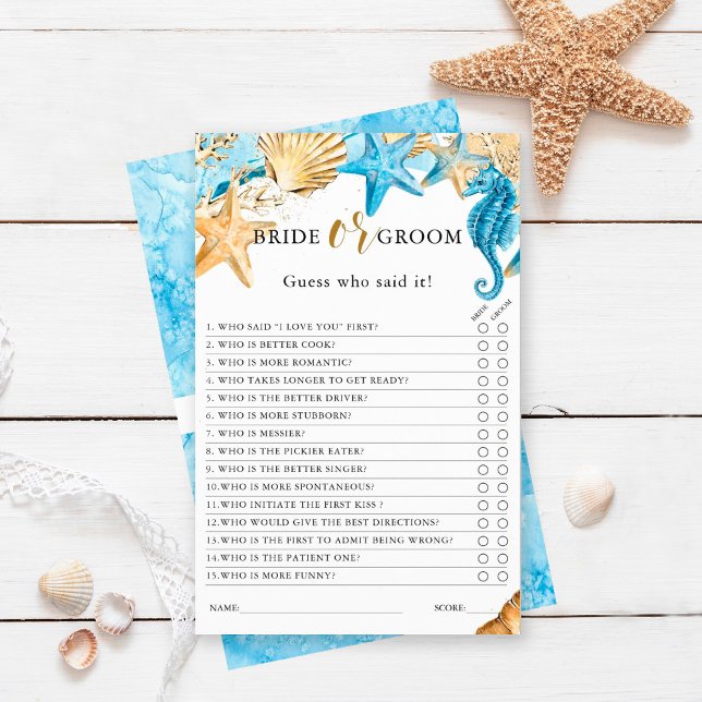 Under Sea Bride eller Groom Möhippa Game (Skapare uppladdad)