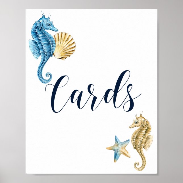 Under Sea Bröllop Card-skylt Poster (Framsidan)