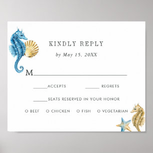 Under Sea Bröllop OSA with Meal Choice Poster
