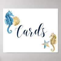 Under Sea Bröllop Vågrät Card-skylt