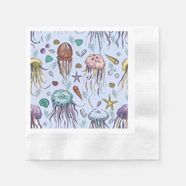 Under Sea Cocktail Napkins Pappersservett (Framsidan)